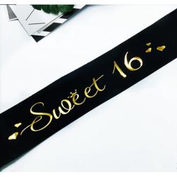 Sweet 16 hartjes sjerp (zwart) | Feest - Verjaardag - Sweet Sixteen